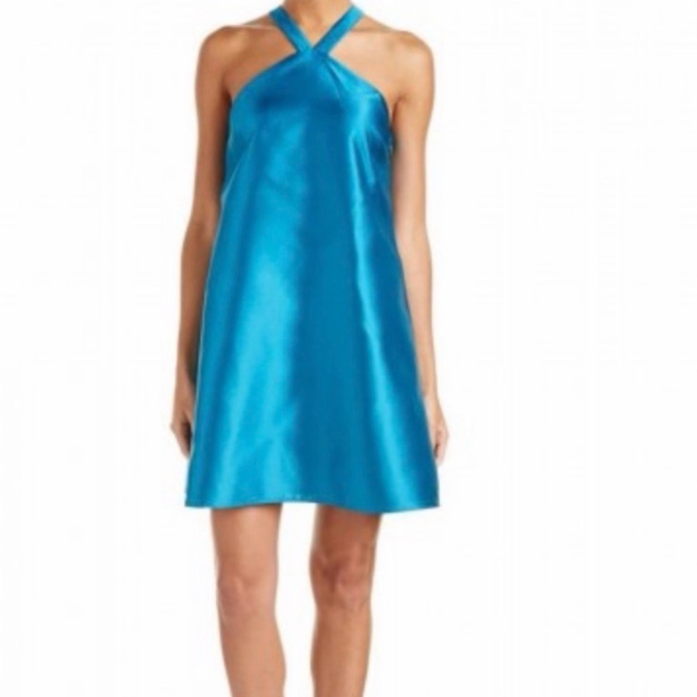 Badgley Mischka Strapless Turquoise Dress
